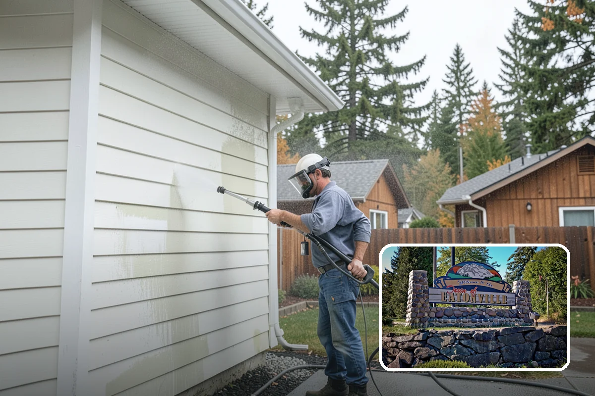 Fence Brightening in Eatonville, Pierce County, WA - Neutralizes cleaner residue and balances the wood's pH