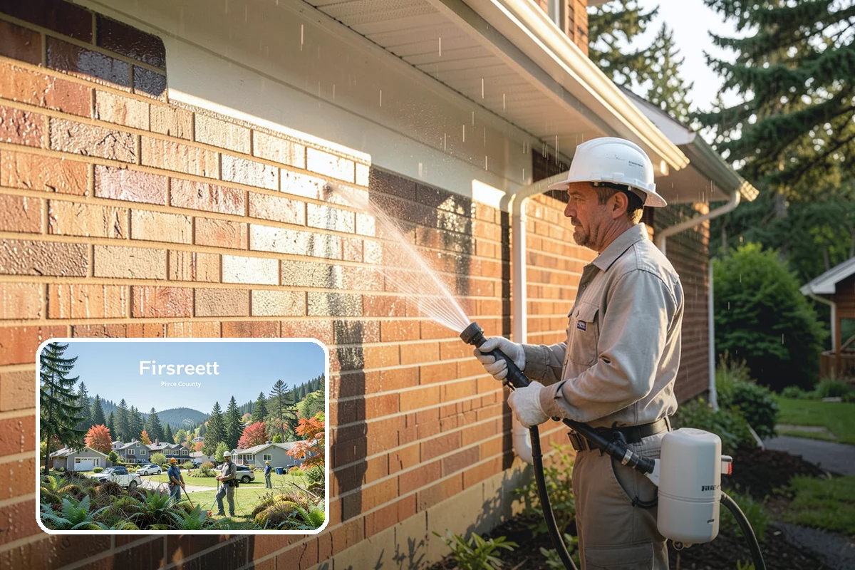 Fence Brightening in Fircrest, Pierce County, WA - Neutralizes cleaner residue and balances the wood's pH