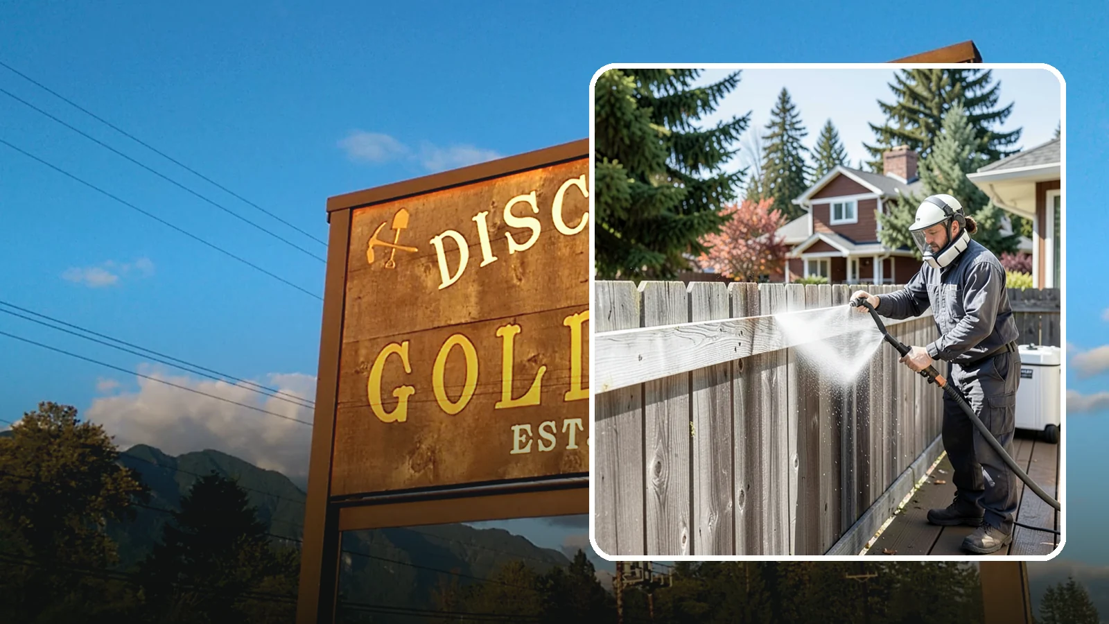 Fence Brightening in Gold Bar, Snohomish County, WA - A brightening rinse that neutralizes cleaners and lifts weathered gray to even out wood fence tone before sealing.
