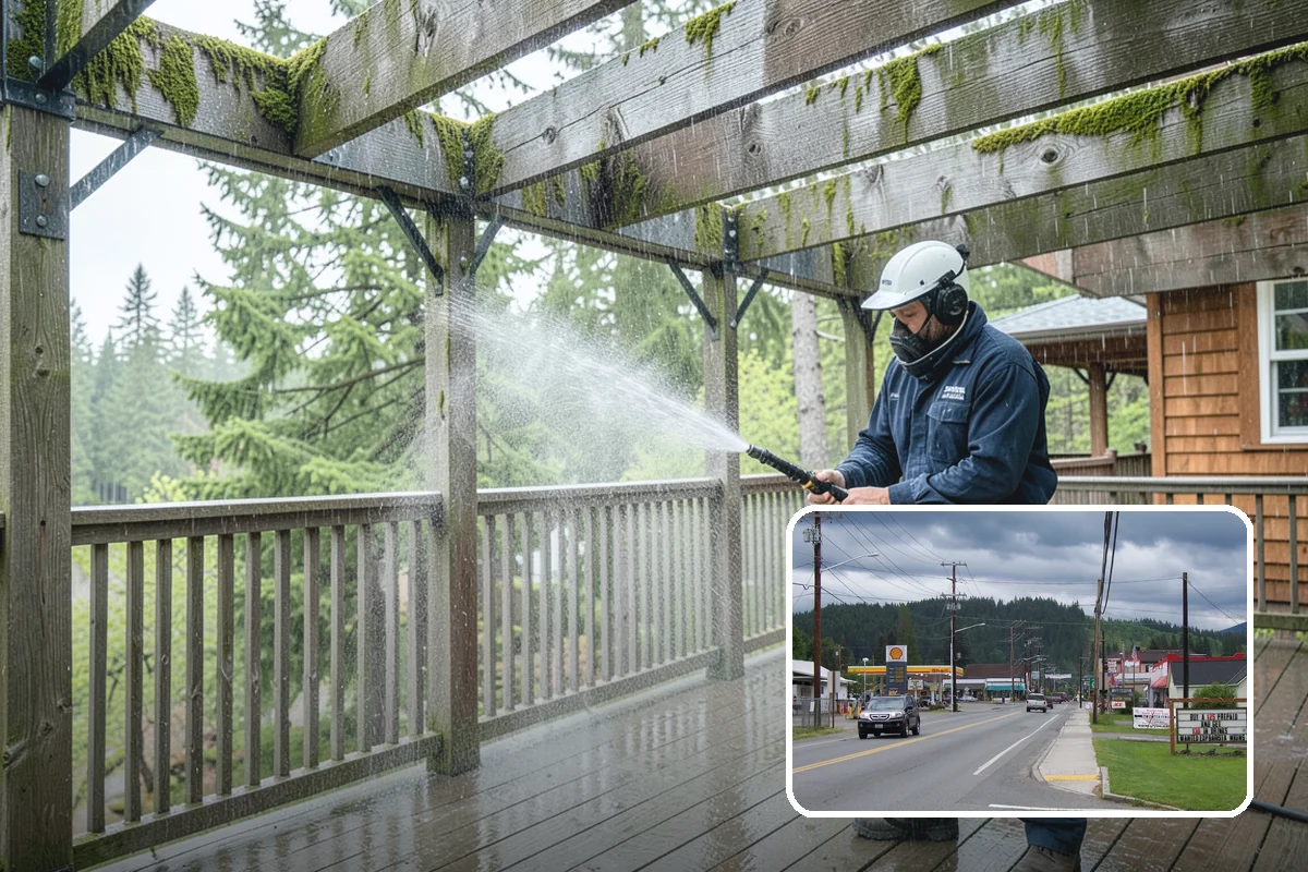 Fence Brightening in Granite Falls, Snohomish County, WA - Neutralizes cleaner residue and balances the wood's pH