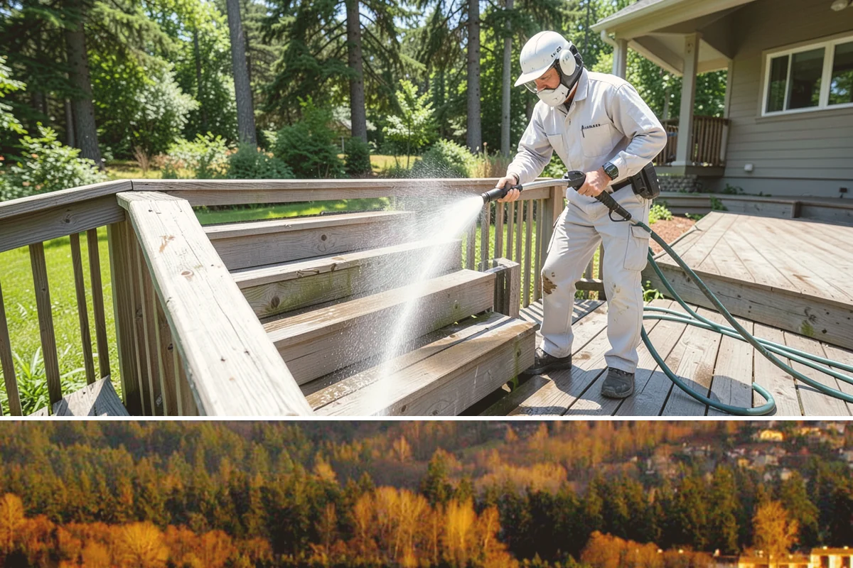 Fence Brightening in Kenmore, King County, WA - Brighten during dry summer weather right before sealing so the wood stays low in moisture.