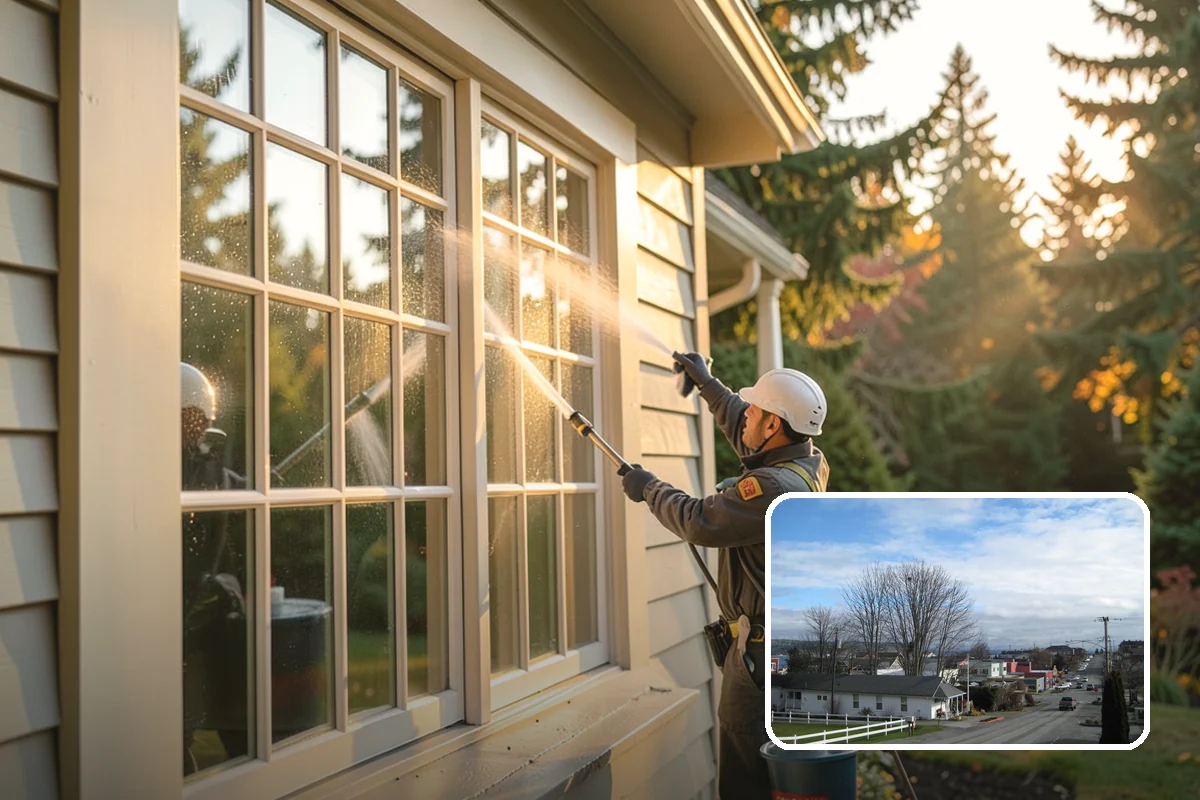 Fence Brightening in Langley, Island County, WA - Neutralizes cleaner residue and balances the wood's pH