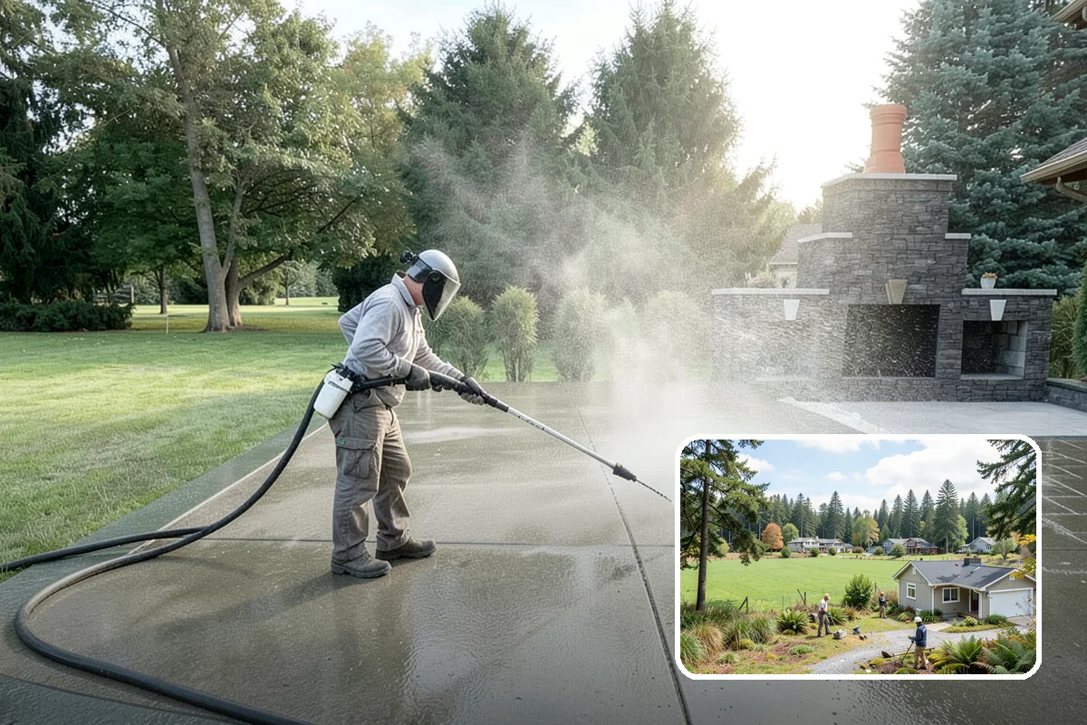Fence Brightening in Lyman, Skagit County, WA - Neutralizes cleaner residue and balances the wood's pH