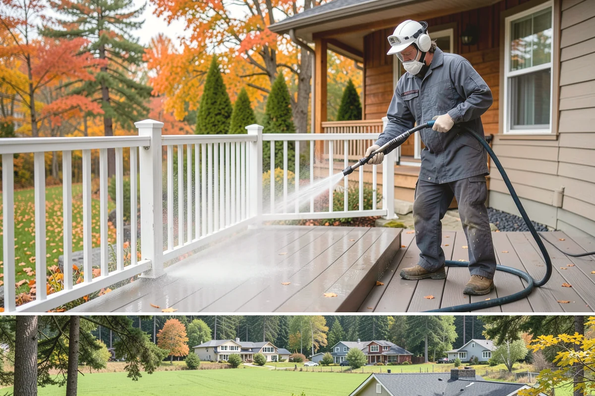 Fence Brightening in Lyman, Skagit County, WA - Brighten during dry summer weather right before sealing so the wood stays low in moisture.