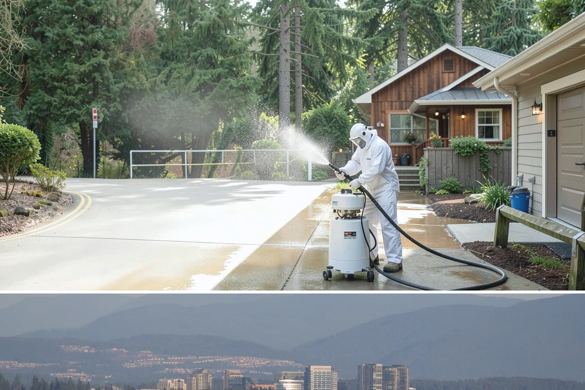 Fence Brightening in Medina, King County, WA - Brighten during dry summer weather right before sealing so the wood stays low in moisture.