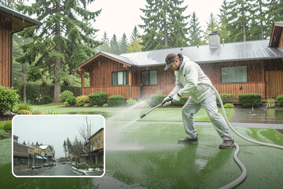 Fence Brightening in Mill Creek, Snohomish County, WA - Neutralizes cleaner residue and balances the wood's pH