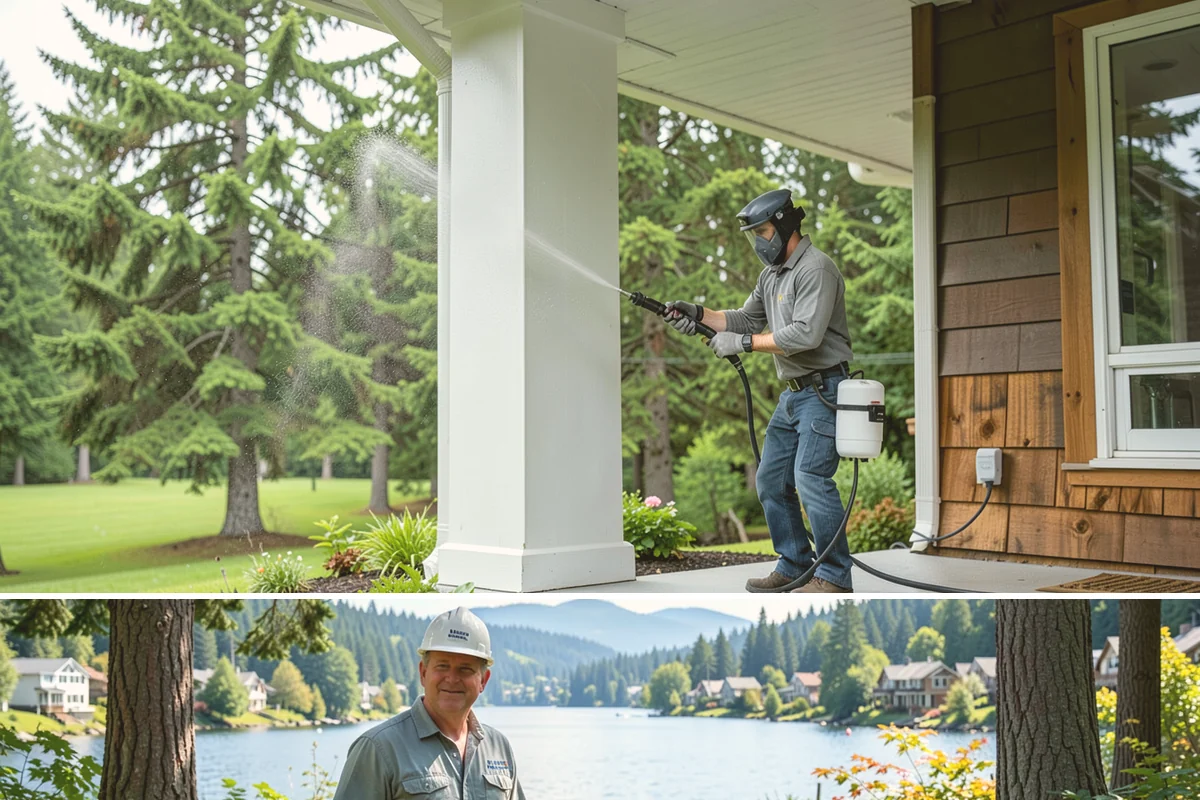 Fence Brightening in Milton, King County, WA - Brighten during dry summer weather right before sealing so the wood stays low in moisture.