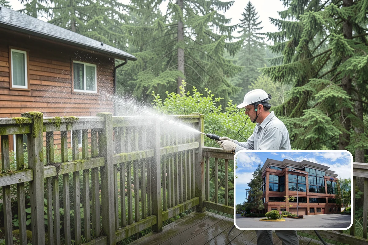 Fence Brightening in Mountlake Terrace, Snohomish County, WA - Neutralizes cleaner residue and balances the wood's pH