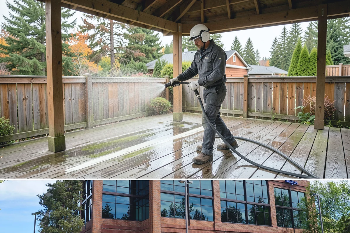 Fence Brightening in Mountlake Terrace, Snohomish County, WA - Brighten during dry summer weather right before sealing so the wood stays low in moisture.