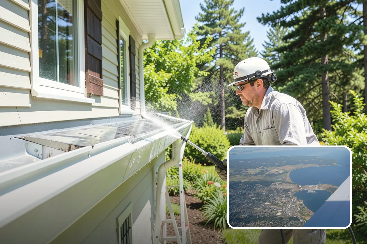 Fence Brightening in Oak Harbor, Island County, WA - Neutralizes cleaner residue and balances the wood's pH