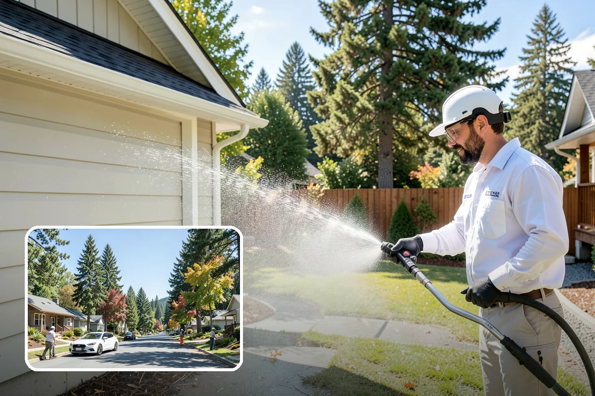 Fence Brightening in Orting, Pierce County, WA - Neutralizes cleaner residue and balances the wood's pH