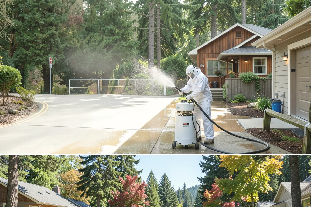 Fence Brightening in Orting, Pierce County, WA - Brighten during dry summer weather right before sealing so the wood stays low in moisture.