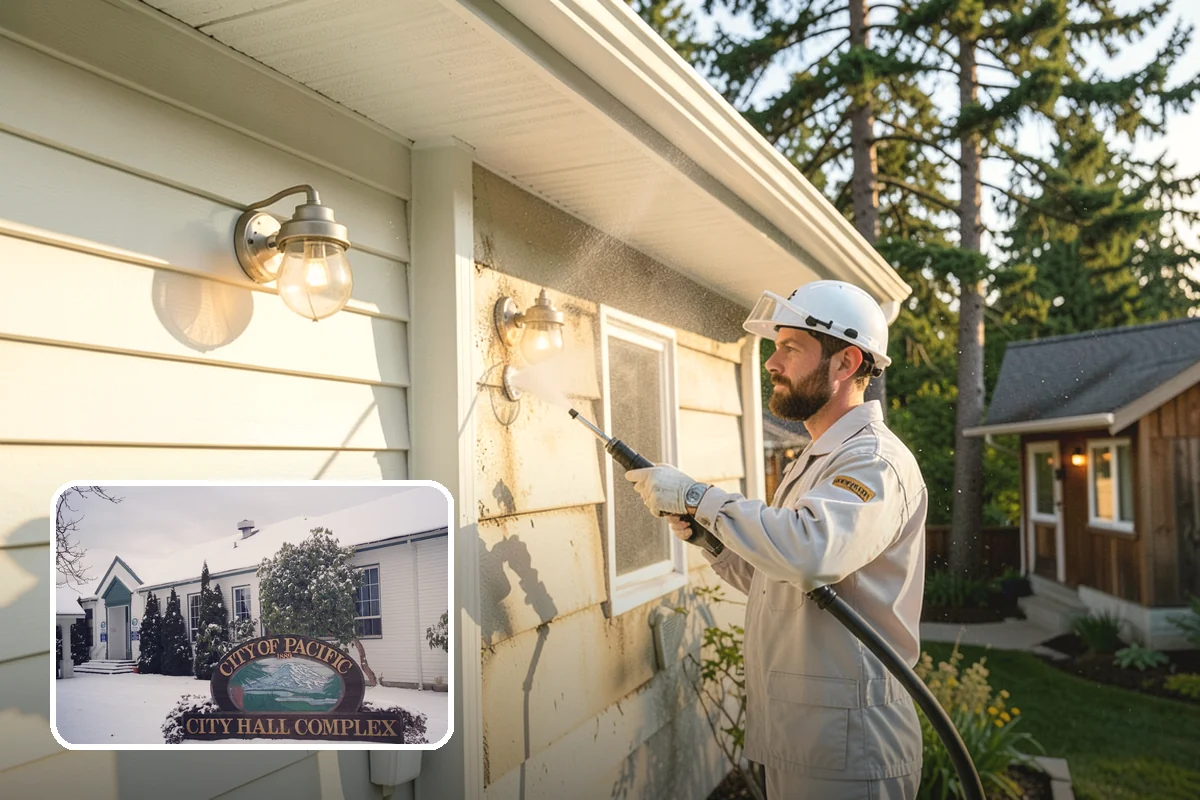 Fence Brightening in Pacific, King County, WA - Neutralizes cleaner residue and balances the wood's pH