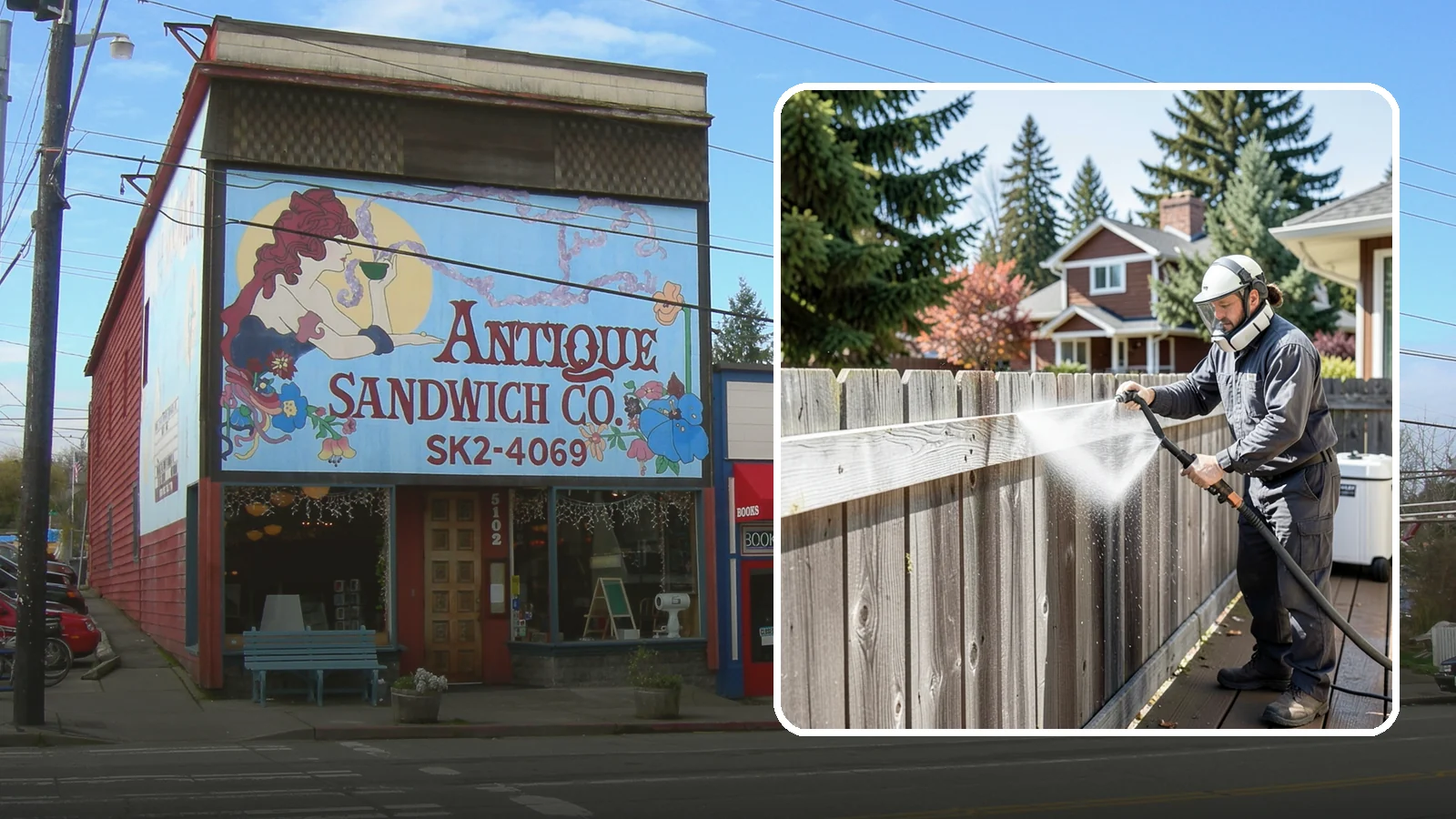 Fence Brightening in Ruston, Pierce County, WA - A brightening rinse that neutralizes cleaners and lifts weathered gray to even out wood fence tone before sealing.