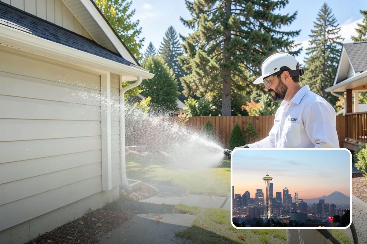 Fence Brightening in Seattle, King County, WA - Neutralizes cleaner residue and balances the wood's pH