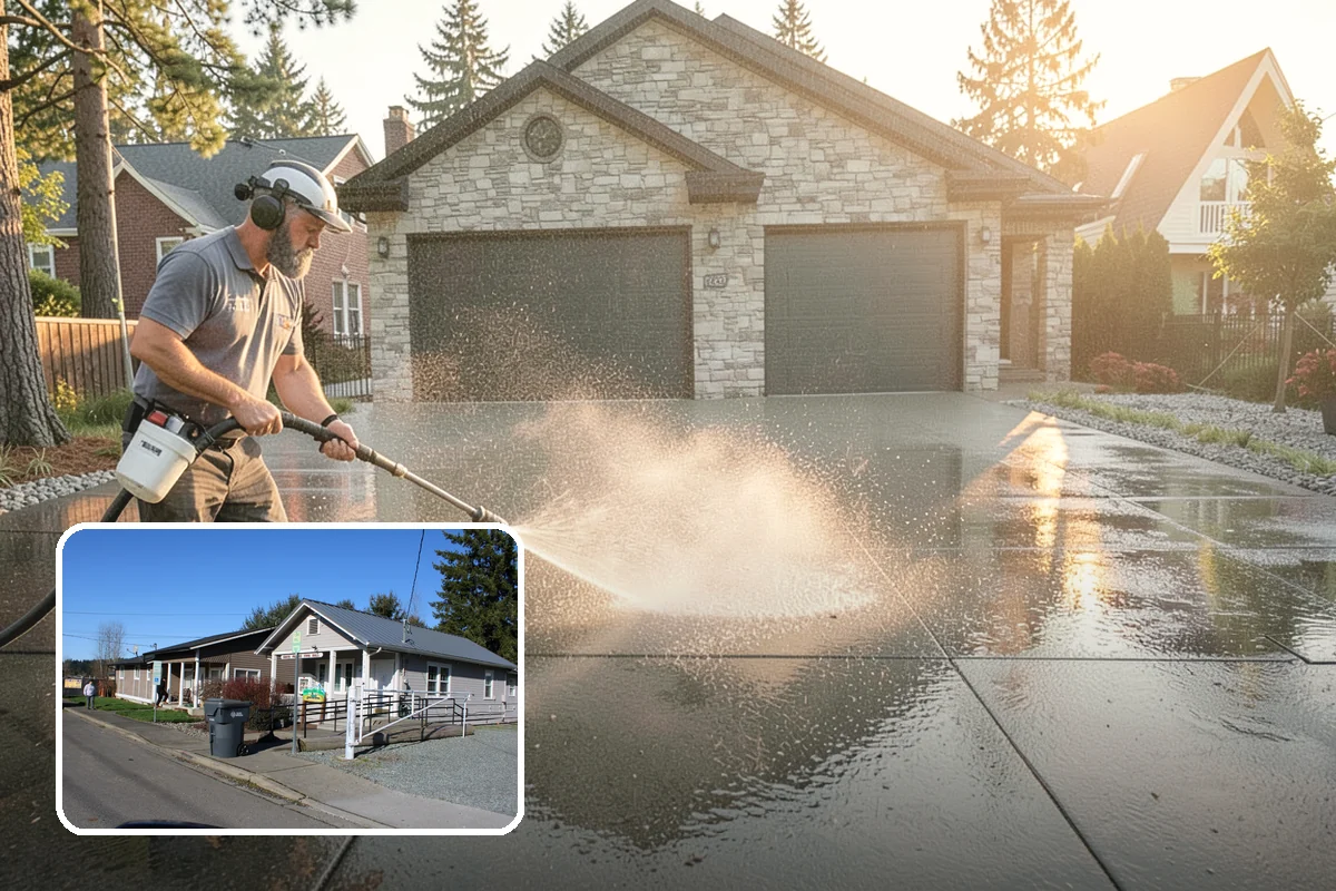 Fence Brightening in South Prairie, Pierce County, WA - Neutralizes cleaner residue and balances the wood's pH