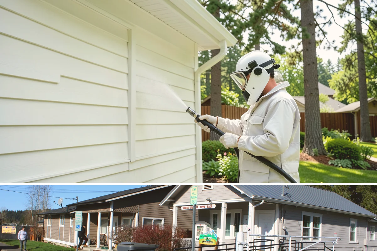 Fence Brightening in South Prairie, Pierce County, WA - Brighten during dry summer weather right before sealing so the wood stays low in moisture.