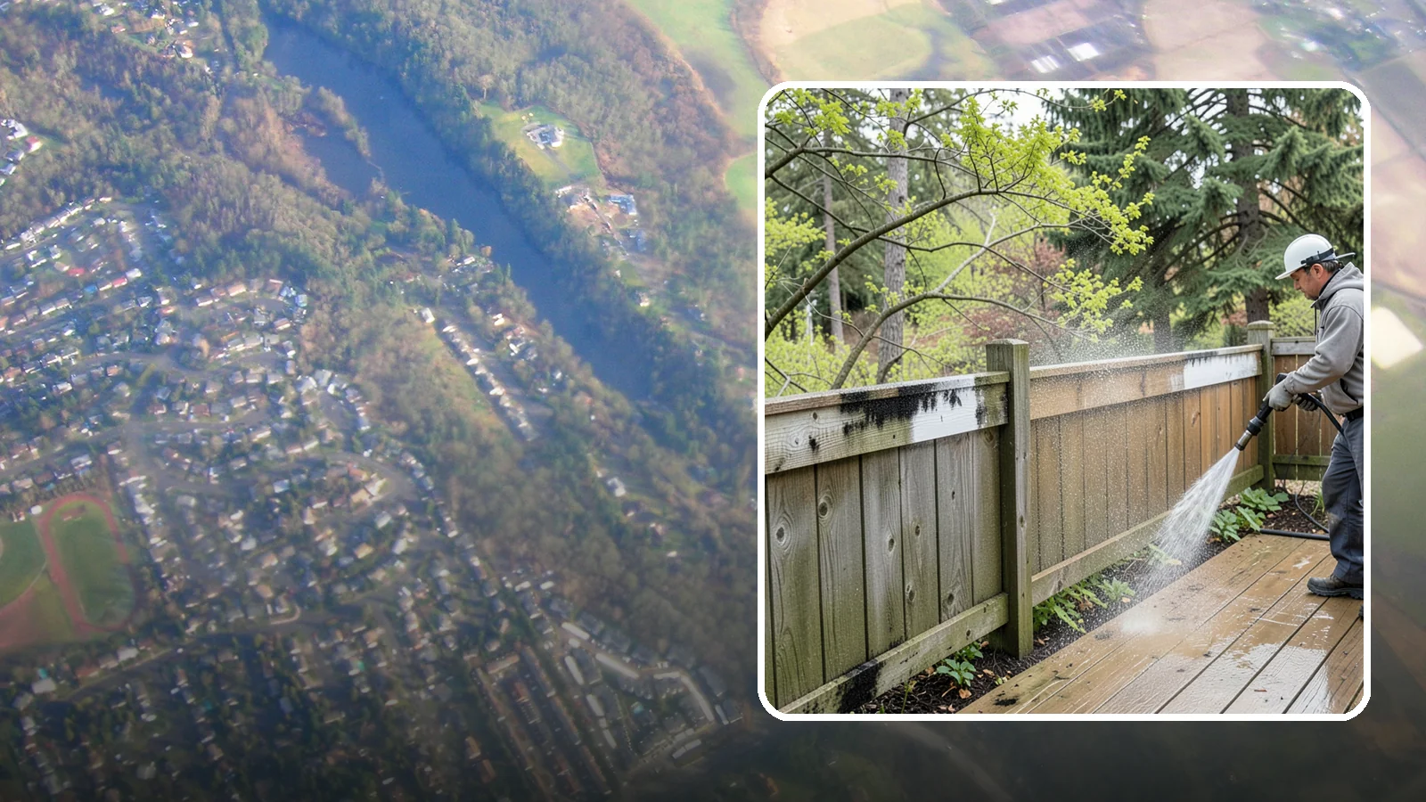 Fence Mildew Removal in Algona, King County, WA - Targeted mildew treatment for the black-spotted, shaded fence sections our damp climate breeds year-round.