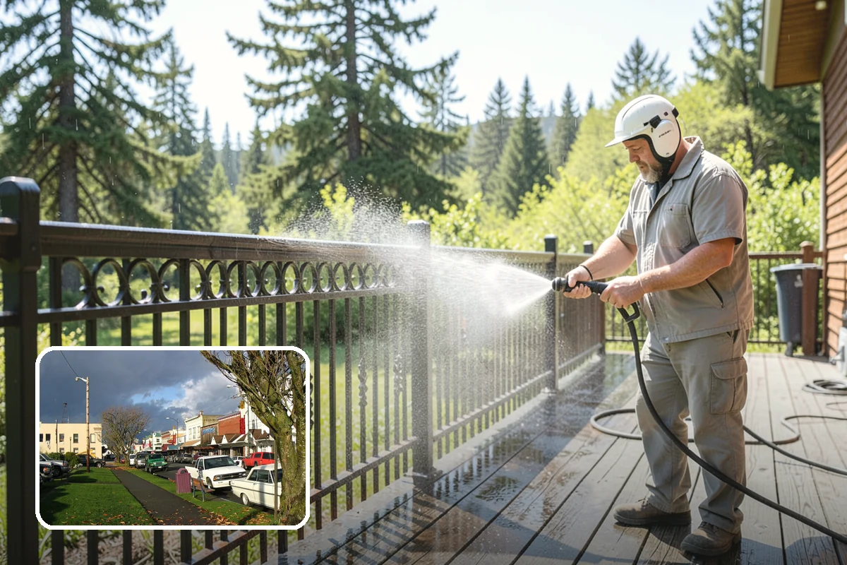 Fence Mildew Removal in Arlington, Snohomish County, WA - Kills mildew at the root instead of just rinsing the surface