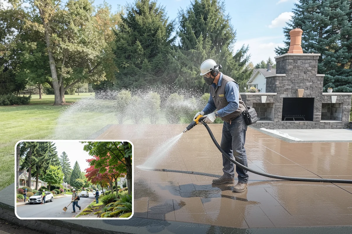 Fence Mildew Removal in Beaux Arts Village, King County, WA - Kills mildew at the root instead of just rinsing the surface