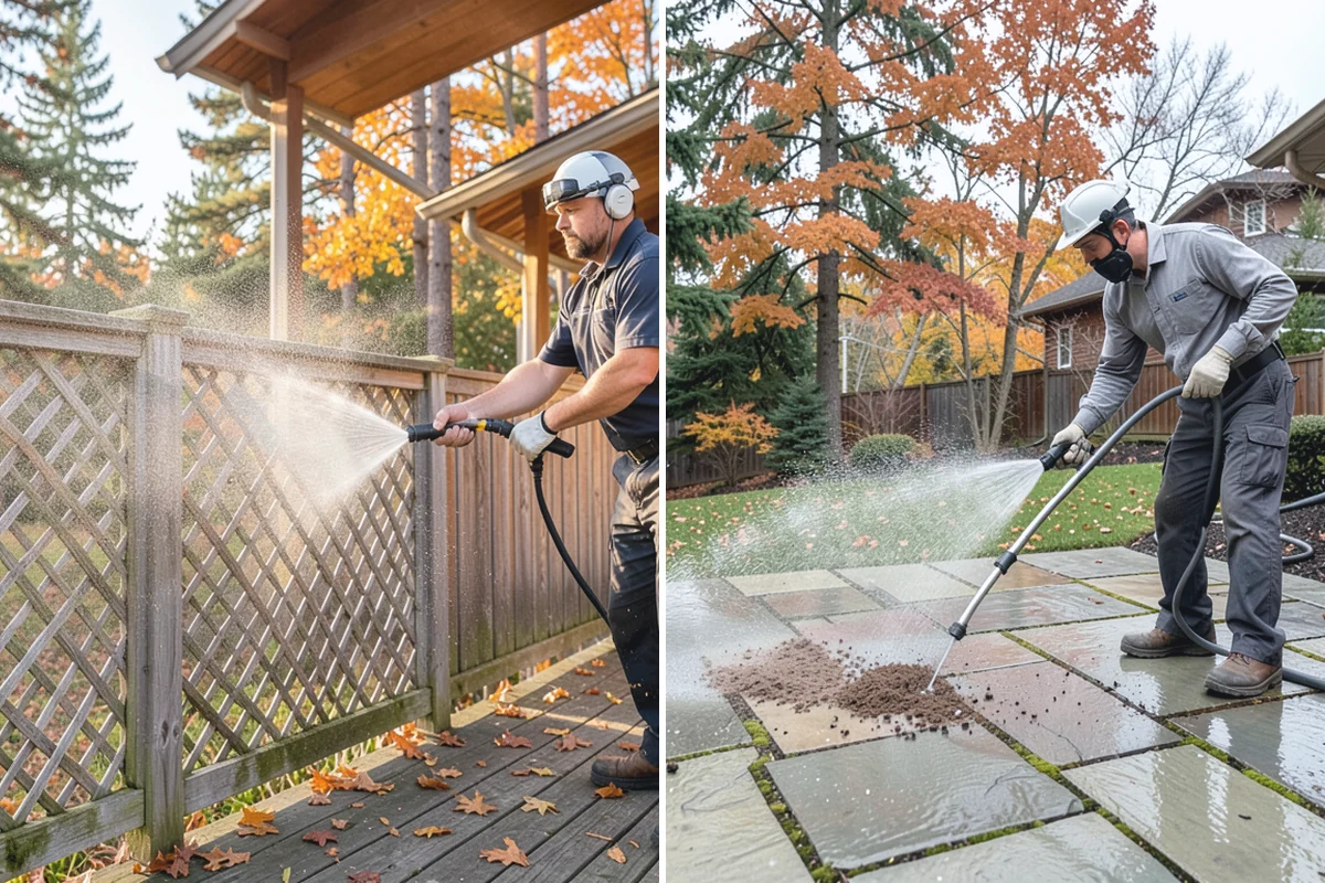 Fence Mildew Removal in Beaux Arts Village, King County, WA - Identify the mildew-heavy shaded and low sections