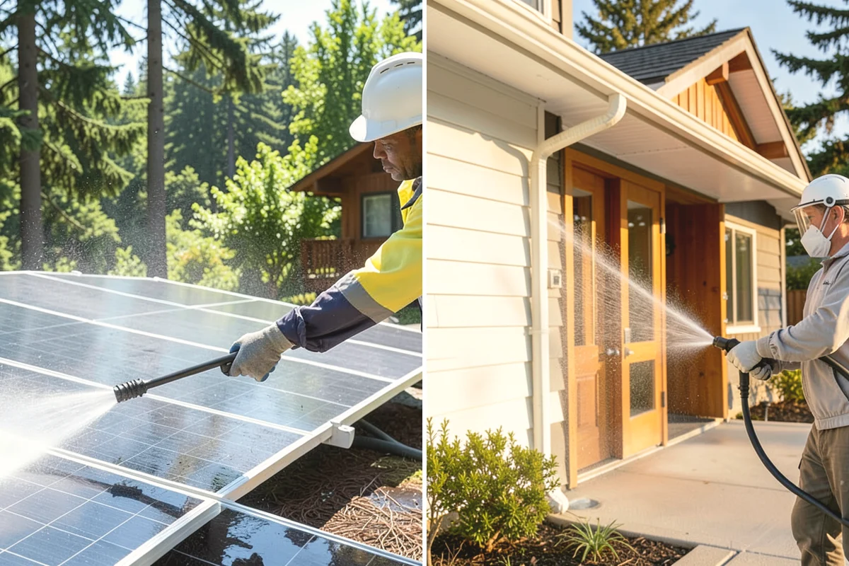 Fence Mildew Removal in Black Diamond, King County, WA - Identify the mildew-heavy shaded and low sections