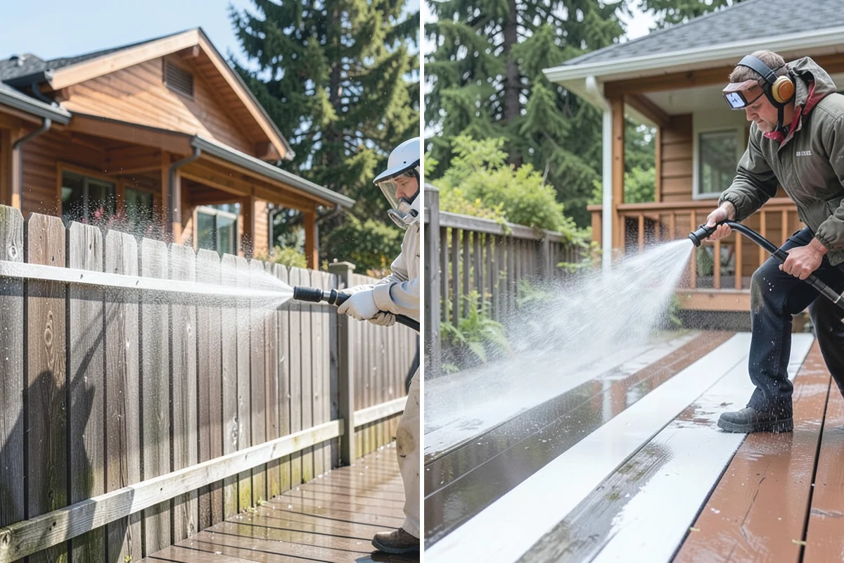 Fence Mildew Removal in Bonney Lake, Pierce County, WA - Identify the mildew-heavy shaded and low sections