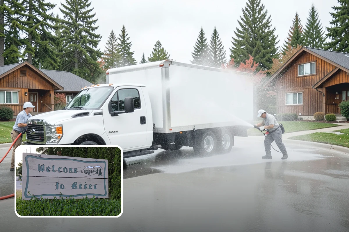 Fence Mildew Removal in Brier, Snohomish County, WA - Kills mildew at the root instead of just rinsing the surface