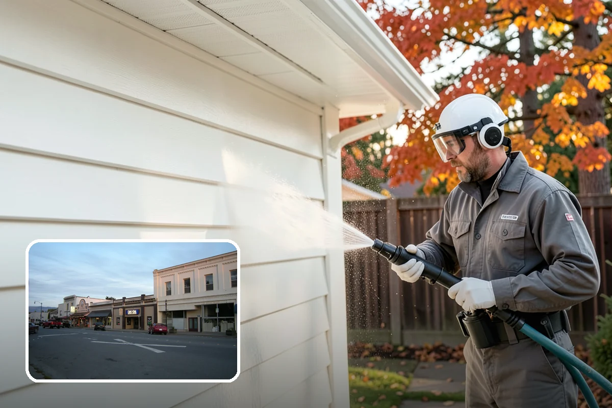 Fence Mildew Removal in Burlington, Skagit County, WA - Kills mildew at the root instead of just rinsing the surface