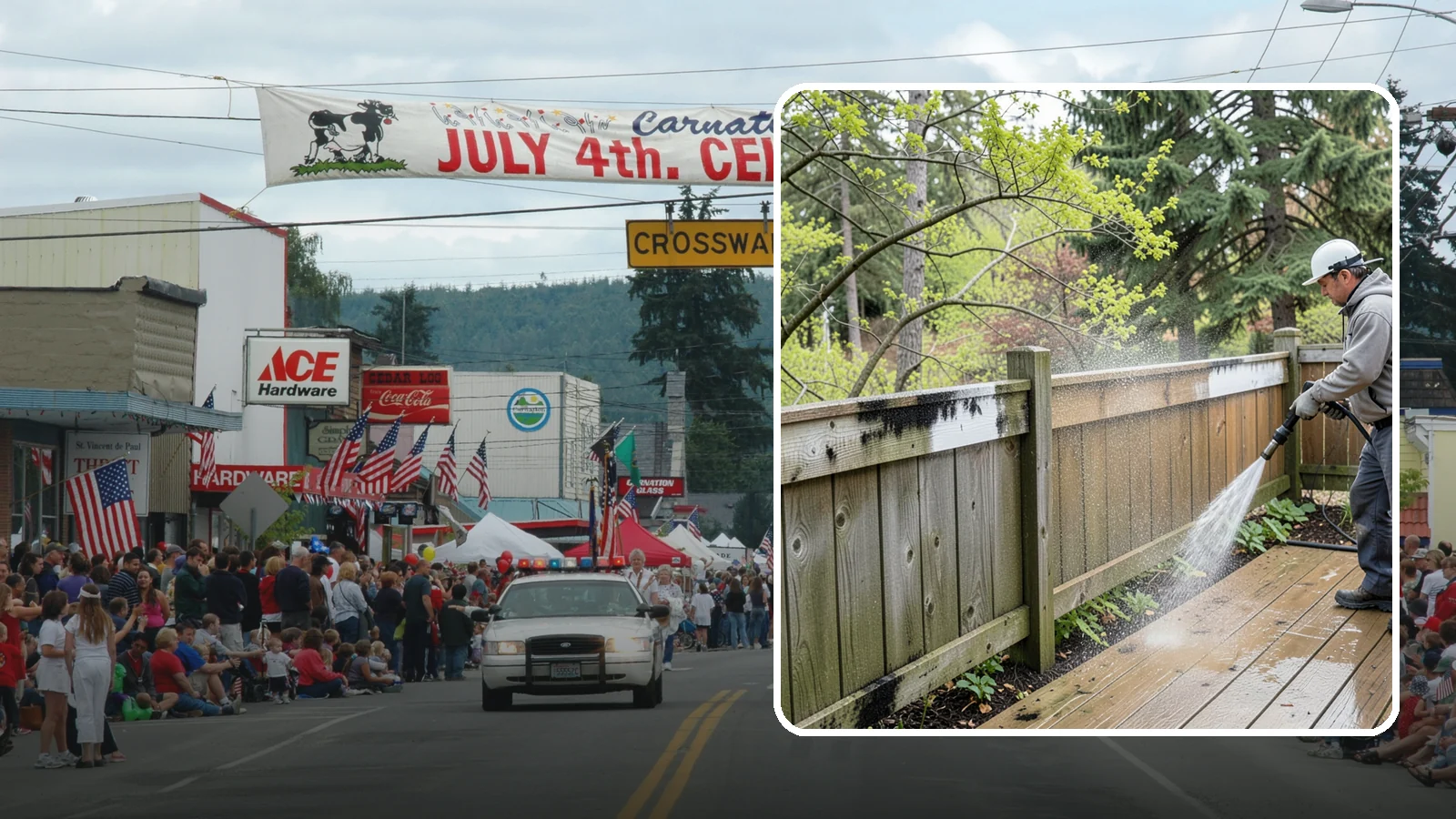 Fence Mildew Removal in Carnation, King County, WA - Targeted mildew treatment for the black-spotted, shaded fence sections our damp climate breeds year-round.