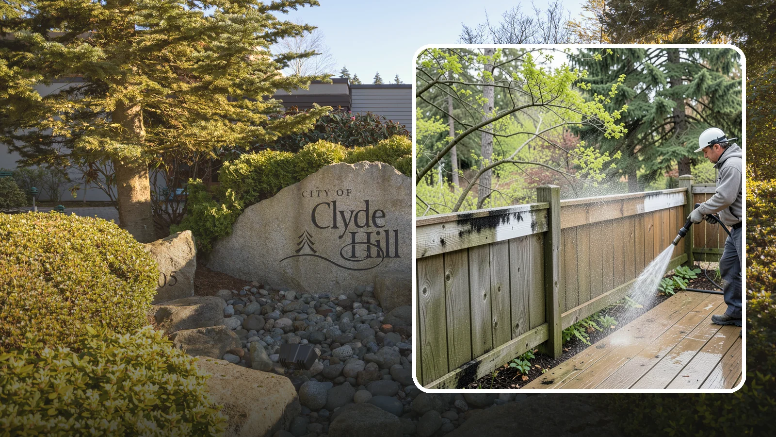 Fence Mildew Removal in Clyde Hill, King County, WA - Targeted mildew treatment for the black-spotted, shaded fence sections our damp climate breeds year-round.