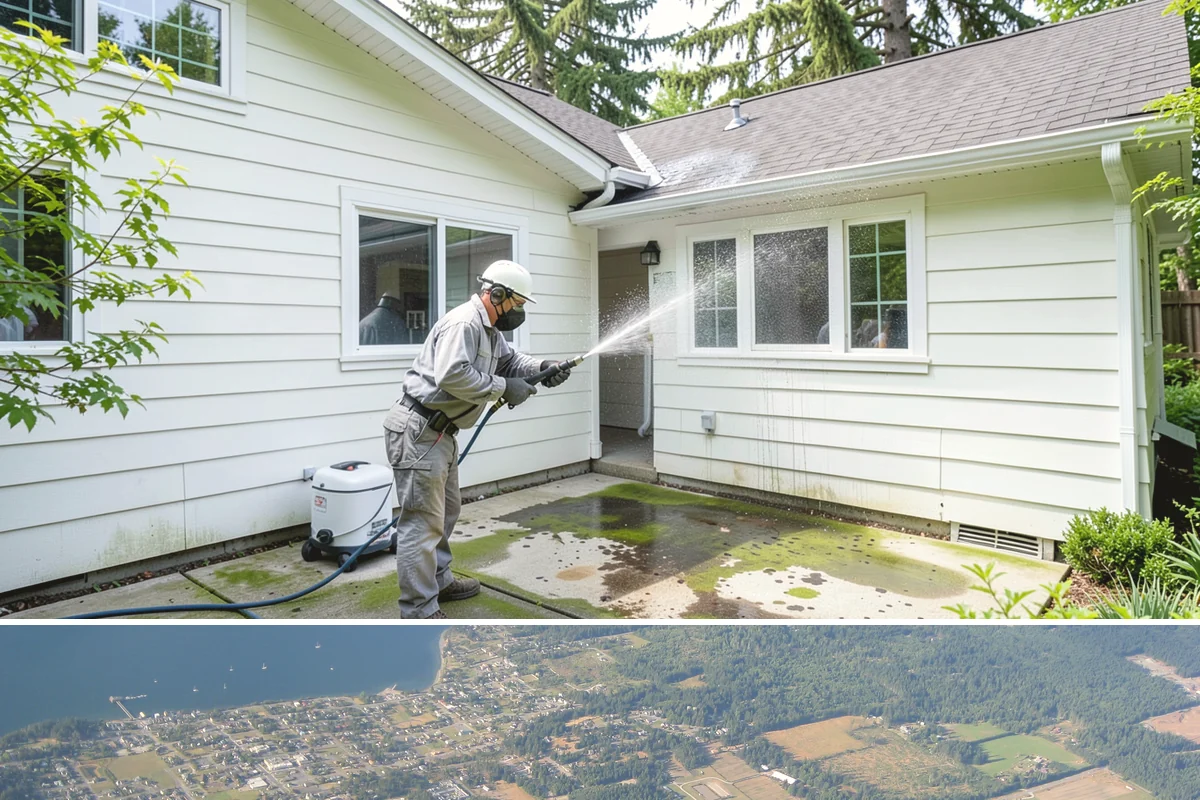 Fence Mildew Removal in Coupeville, Island County, WA - Treat mildew in the warmer, drier months when growth slows and the treatment can work before new rain arrives.