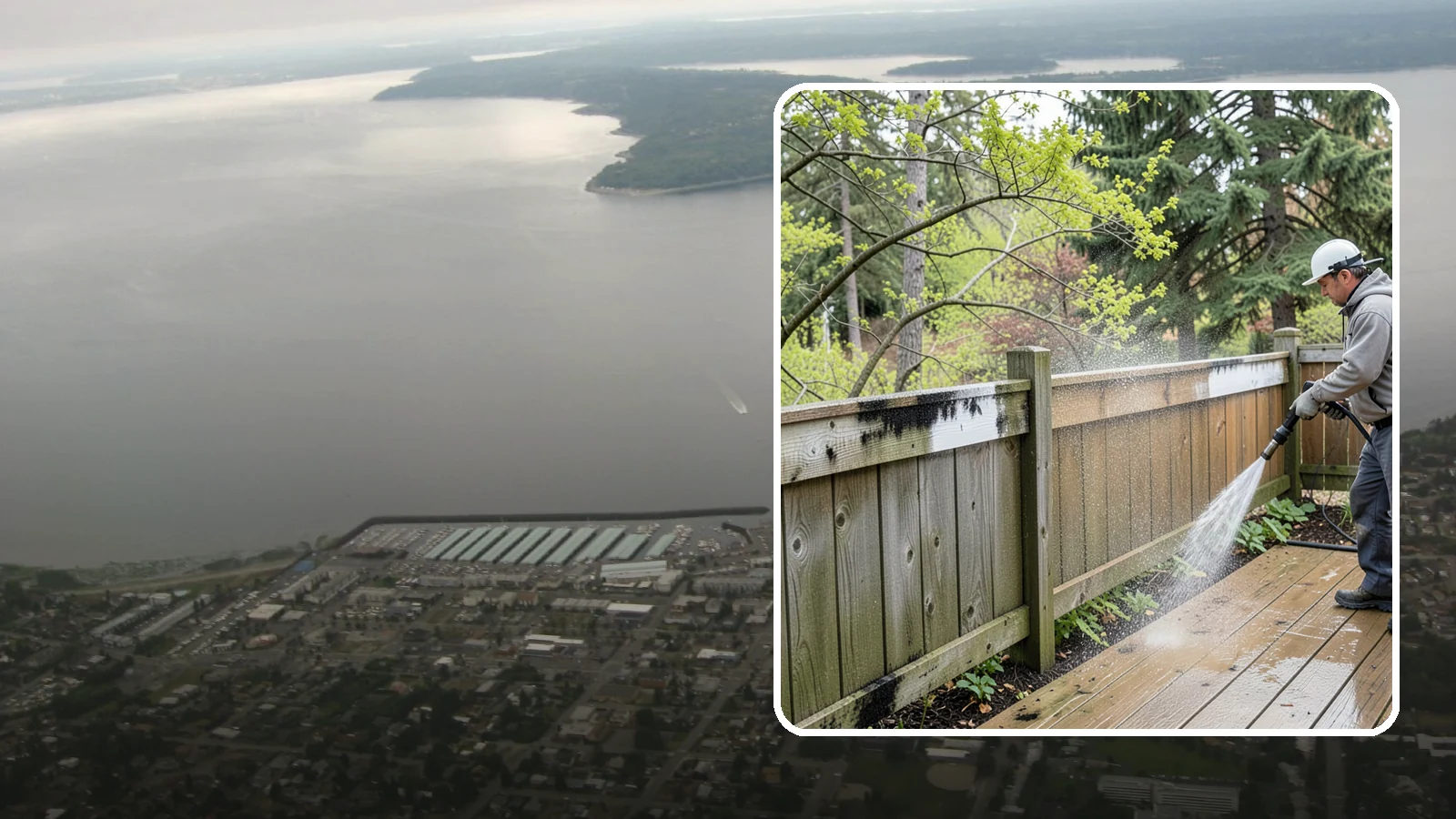 Fence Mildew Removal in Des Moines, King County, WA - Targeted mildew treatment for the black-spotted, shaded fence sections our damp climate breeds year-round.