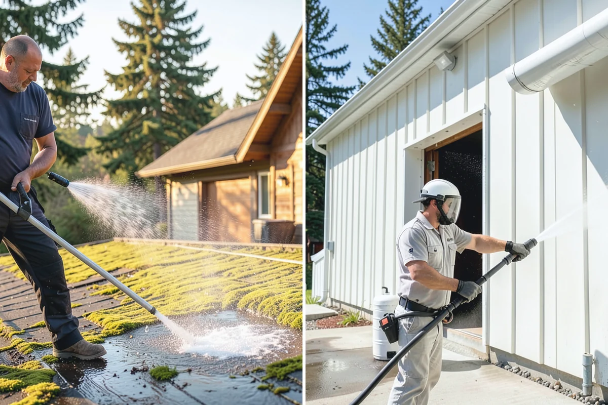 Fence Mildew Removal in Des Moines, King County, WA - Identify the mildew-heavy shaded and low sections