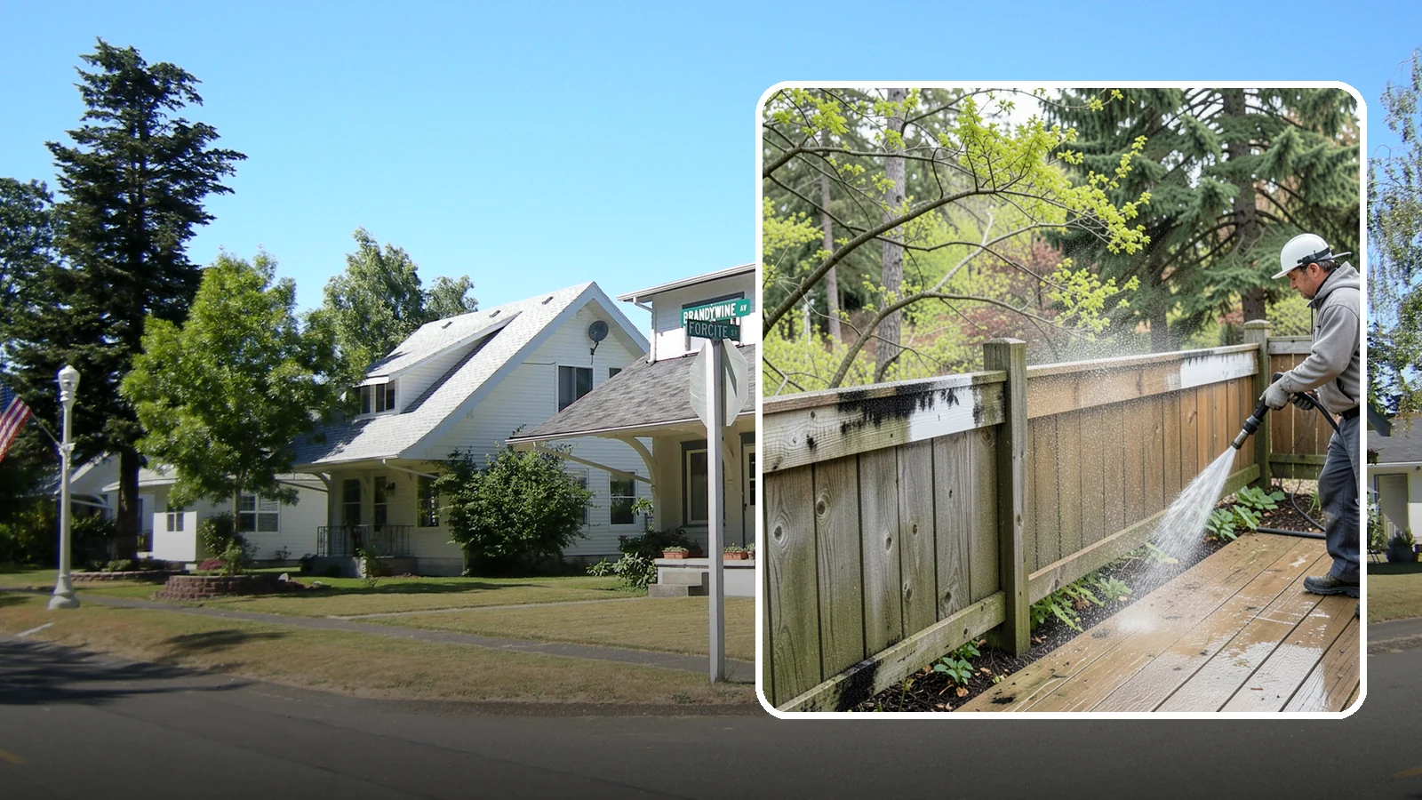 Fence Mildew Removal in DuPont, Pierce County, WA - Targeted mildew treatment for the black-spotted, shaded fence sections our damp climate breeds year-round.