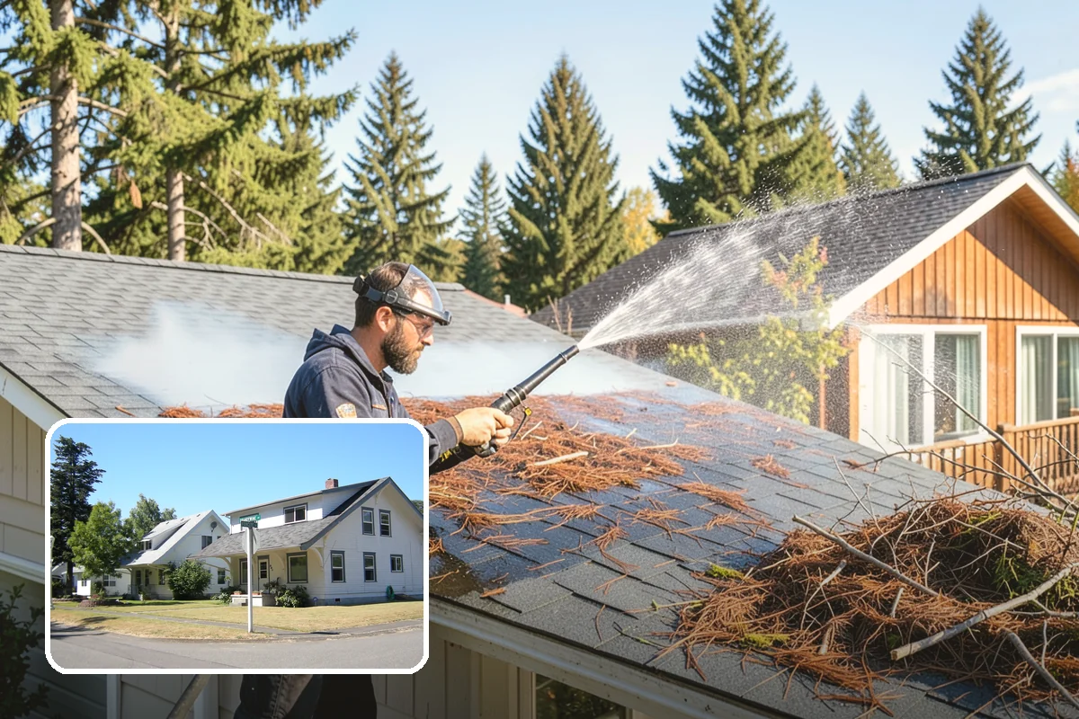 Fence Mildew Removal in DuPont, Pierce County, WA - Kills mildew at the root instead of just rinsing the surface