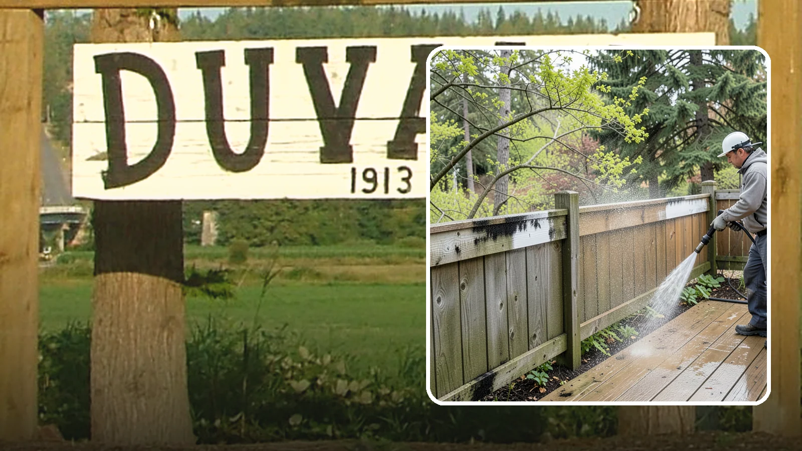 Fence Mildew Removal in Duvall, King County, WA - Targeted mildew treatment for the black-spotted, shaded fence sections our damp climate breeds year-round.