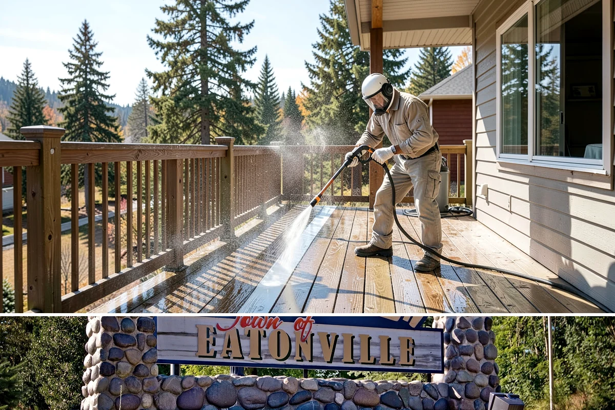 Fence Mildew Removal in Eatonville, Pierce County, WA - Treat mildew in the warmer, drier months when growth slows and the treatment can work before new rain arrives.