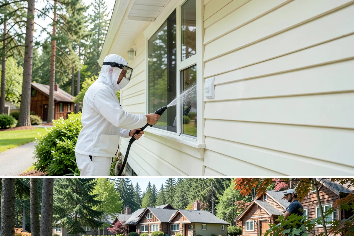 Fence Mildew Removal in Edgewood, Pierce County, WA - Treat mildew in the warmer, drier months when growth slows and the treatment can work before new rain arrives.