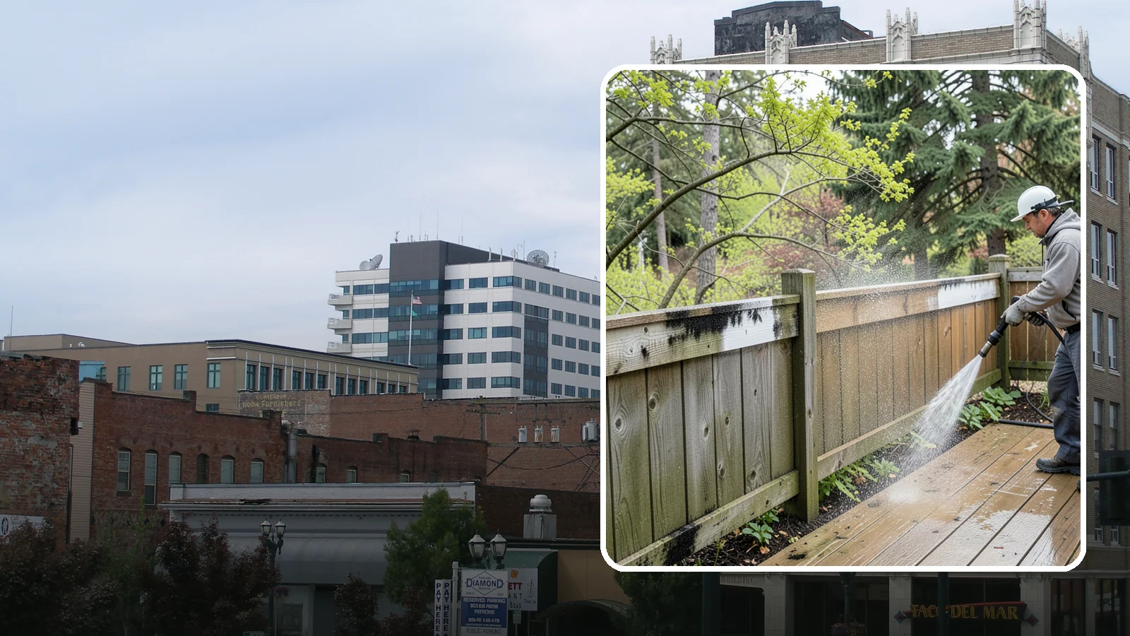 Fence Mildew Removal in Everett, Snohomish County, WA - Targeted mildew treatment for the black-spotted, shaded fence sections our damp climate breeds year-round.
