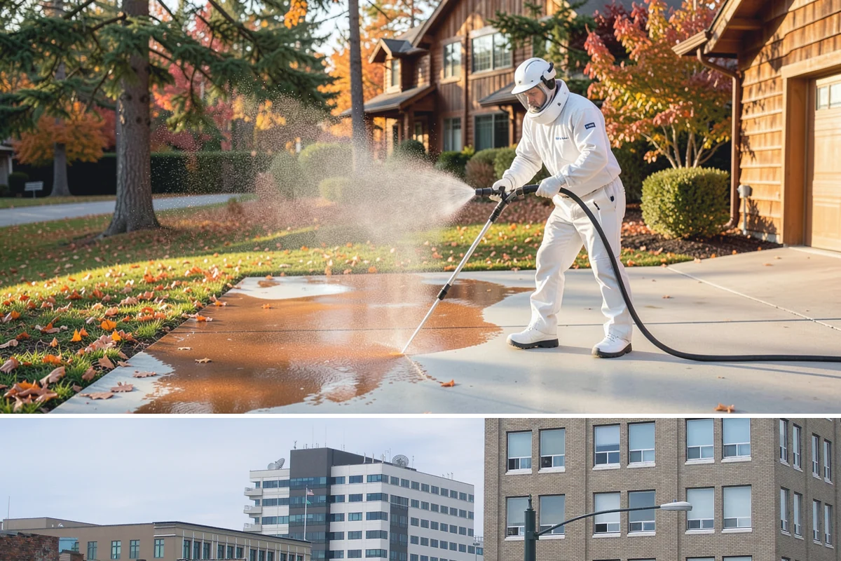 Fence Mildew Removal in Everett, Snohomish County, WA - Treat mildew in the warmer, drier months when growth slows and the treatment can work before new rain arrives.