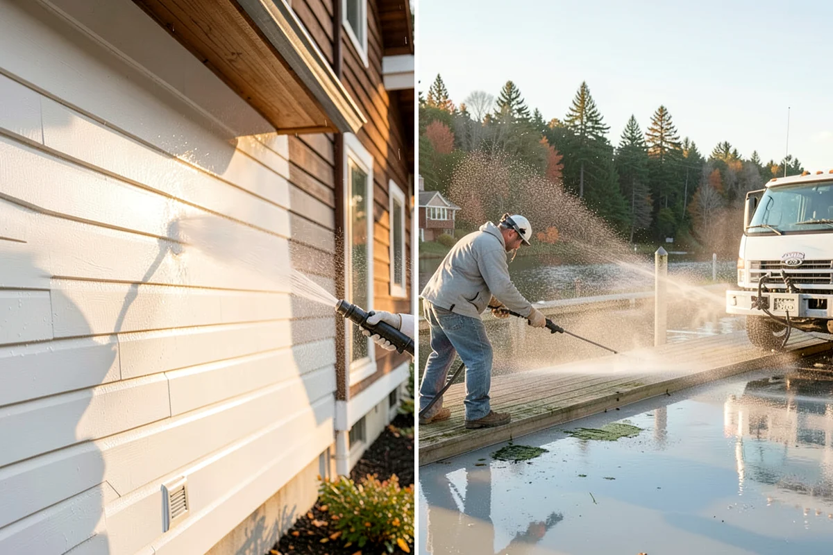 Fence Mildew Removal in Federal Way, King County, WA - Identify the mildew-heavy shaded and low sections