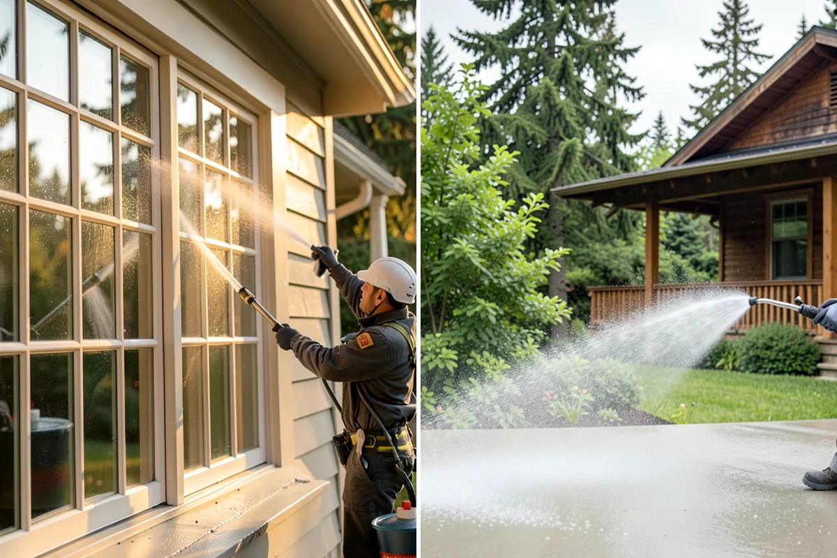 Fence Mildew Removal in Fircrest, Pierce County, WA - Identify the mildew-heavy shaded and low sections