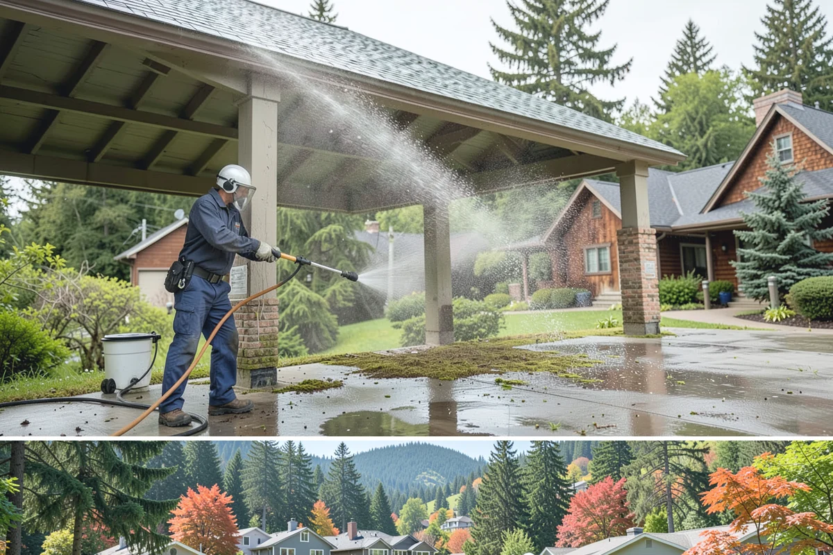 Fence Mildew Removal in Fircrest, Pierce County, WA - Treat mildew in the warmer, drier months when growth slows and the treatment can work before new rain arrives.