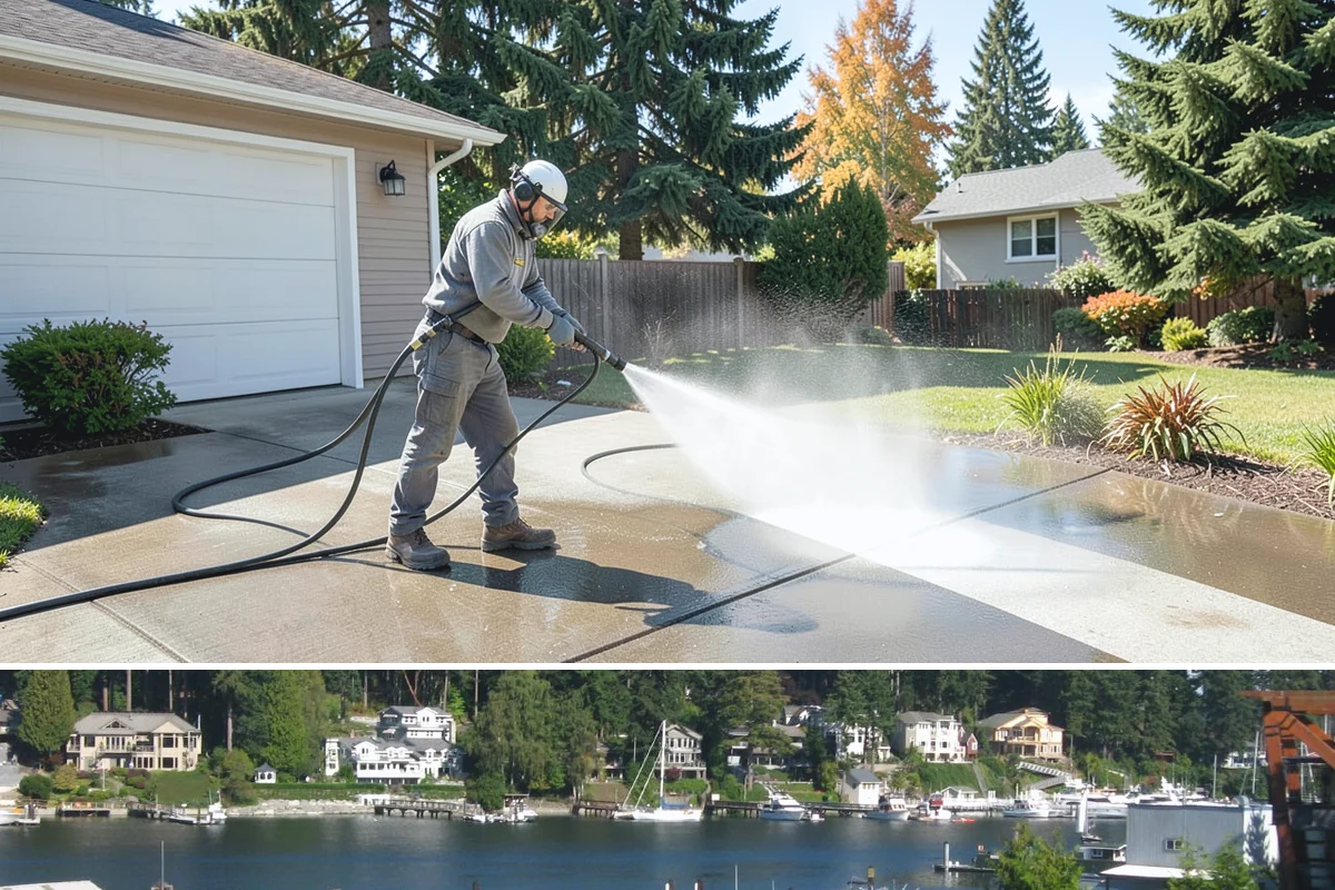 Fence Mildew Removal in Gig Harbor, Pierce County, WA - Treat mildew in the warmer, drier months when growth slows and the treatment can work before new rain arrives.