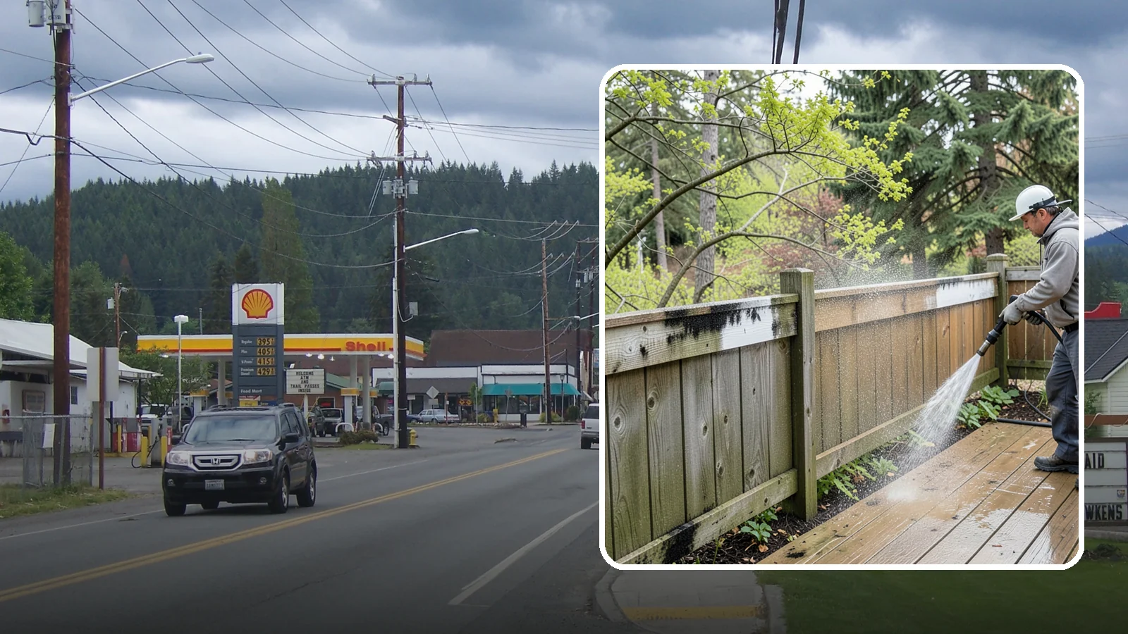 Fence Mildew Removal in Granite Falls, Snohomish County, WA - Targeted mildew treatment for the black-spotted, shaded fence sections our damp climate breeds year-round.
