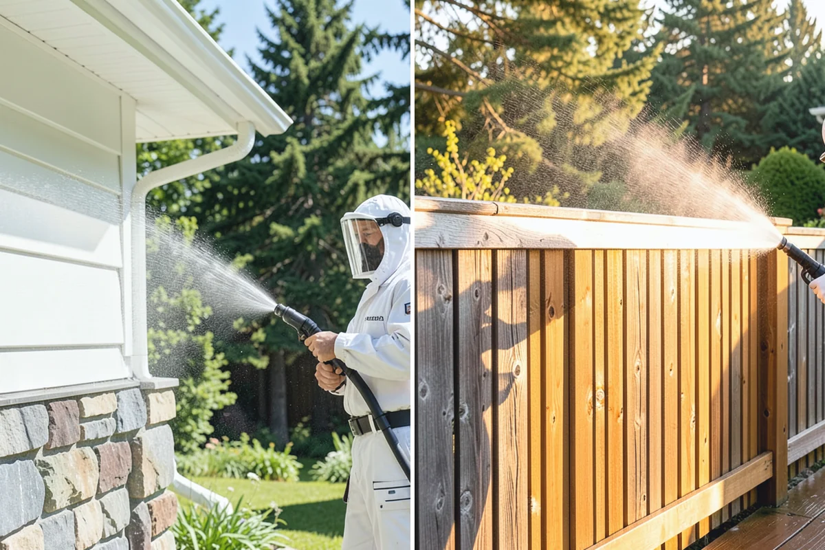Fence Mildew Removal in Hamilton, Skagit County, WA - Identify the mildew-heavy shaded and low sections