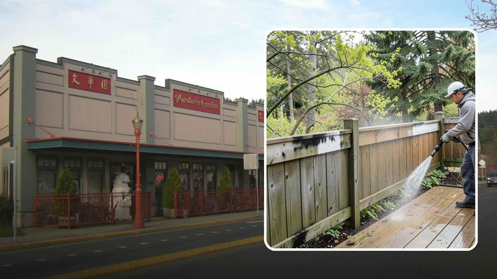 Fence Mildew Removal in Issaquah, King County, WA - Targeted mildew treatment for the black-spotted, shaded fence sections our damp climate breeds year-round.