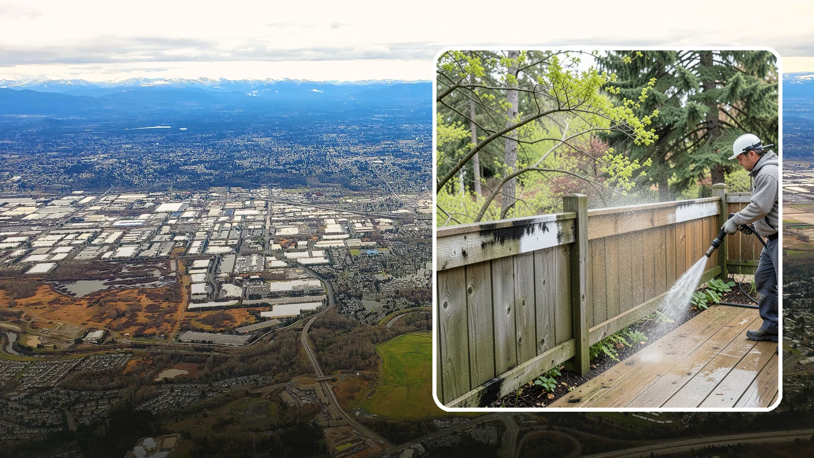 Fence Mildew Removal in Kent, King County, WA - Targeted mildew treatment for the black-spotted, shaded fence sections our damp climate breeds year-round.
