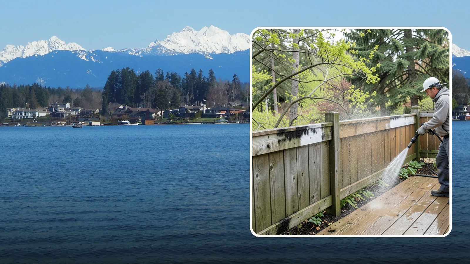Fence Mildew Removal in Lake Stevens, Snohomish County, WA - Targeted mildew treatment for the black-spotted, shaded fence sections our damp climate breeds year-round.
